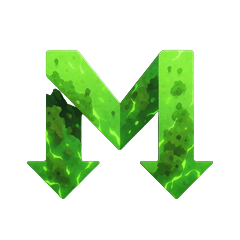 Neon-gr&uuml;nes Megaways-Logo mit Pfeil-Geometrie als Symbol f&uuml;r Megaways-Slots bei WildRobin