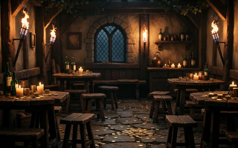 Mittelalterliche Taverne mit Fackellicht als Visual f&uuml;r den Weekend-Reload-Bonus